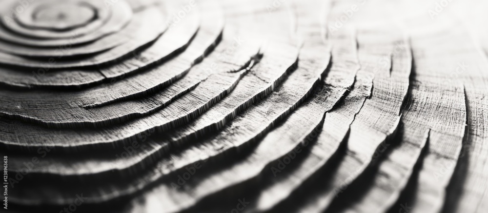 Poster close-up view of wooden tree rings showing texture and patterns monochrome copy space