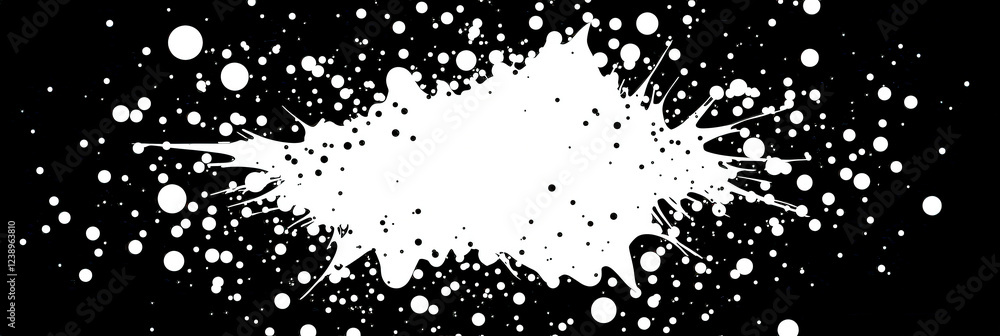 Poster the design features an energetic white paint splatter against a deep black background, emphasizing t