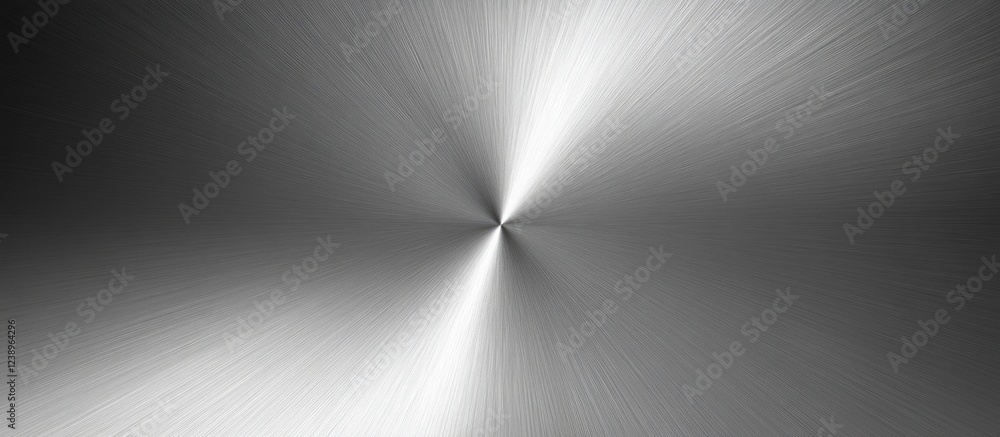 Poster brushed metal texture background with radial blur effect and soft light highlights for design purpos