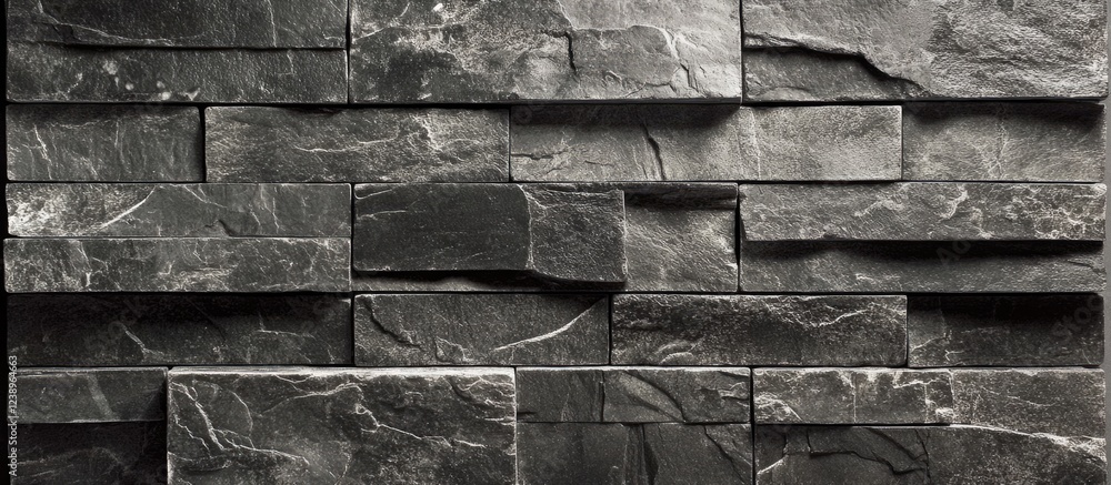 Poster textured dark slate stone wall background with irregular pattern and layers suitable for design elem