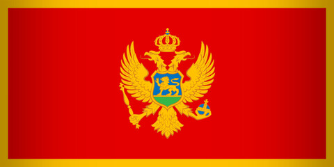 National Flag of Montenegro. Vector Element