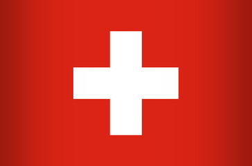 National Flag of the Swiss Confederation. Vector element