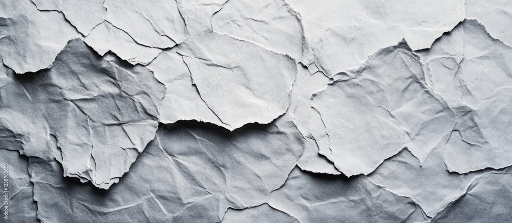 Poster textured crumpled gray paper background with visible creases and folds suitable for overlaying text 