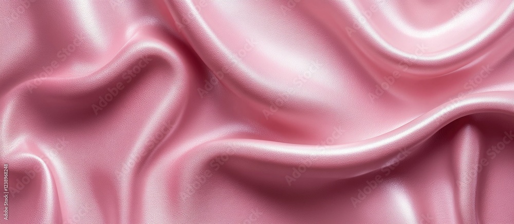 Poster pink satin fabric texture with smooth folds and soft sheen ideal for backgrounds or textile design c