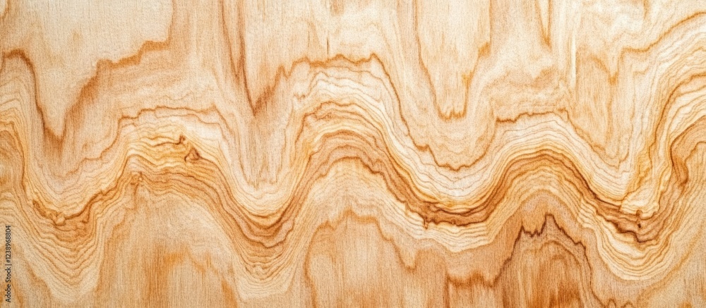 Poster Natural texture of light wood with wavy grain pattern for design backgrounds and creative projects with Copy Space