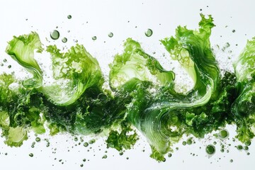Vibrant fresh seaweed salad showcases unique textures and colors, perfect for enhancing dishes or as a healthy side option in meals