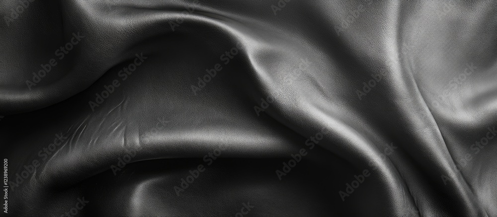 Poster black leather texture with soft folds and wrinkles suitable for backgrounds and design purposes copy