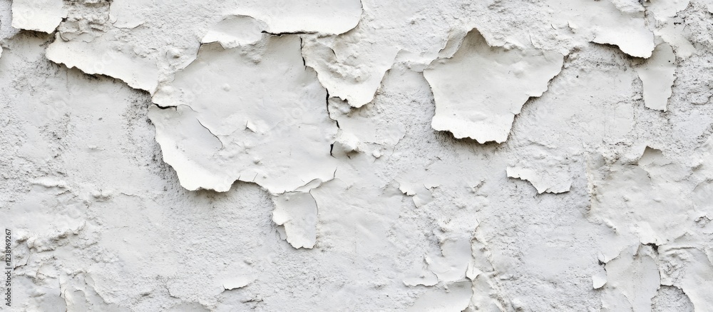 Aufkleber Peeling white wall texture with rough surface and visible cracks suitable for backgrounds or design projects Copy Space