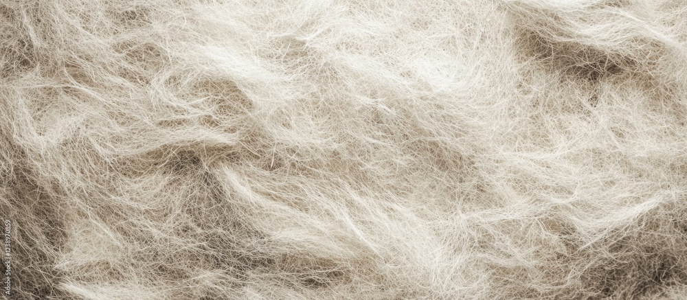 Poster light brown fluffy wool texture background with soft fibers and natural gradient for design use. cop