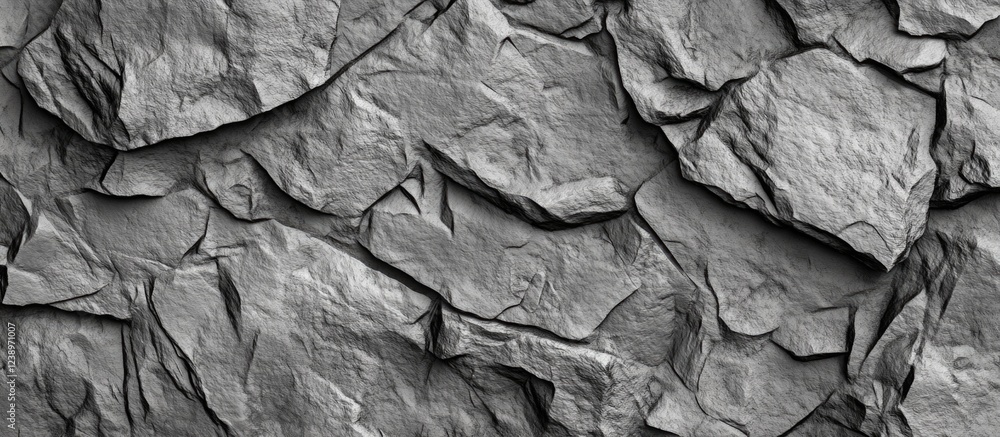 Poster Gray rock texture with rough surface and layered appearance suitable for backgrounds and other design elements Copy Space