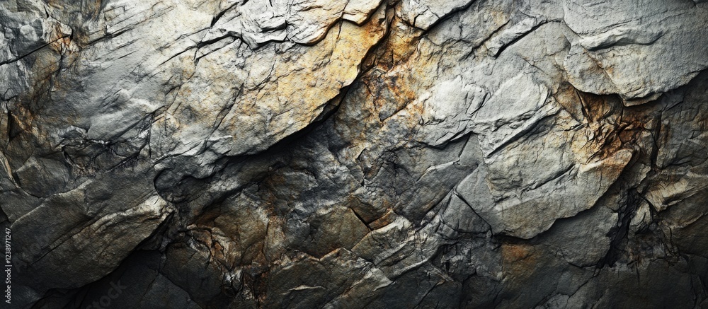 Poster textured rock surface with layered sedimentary patterns and natural color variations suitable for ba