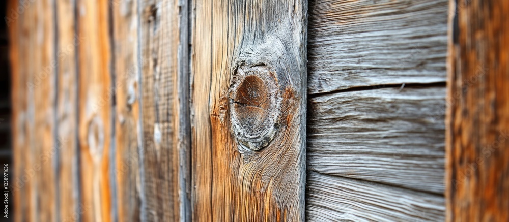 Aufkleber close-up view of weathered wooden planks with visible knots and textures suitable for background des