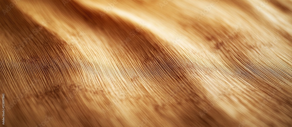 Poster textured wood surface with flowing grain patterns in warm brown tones, ideal for backgrounds and des