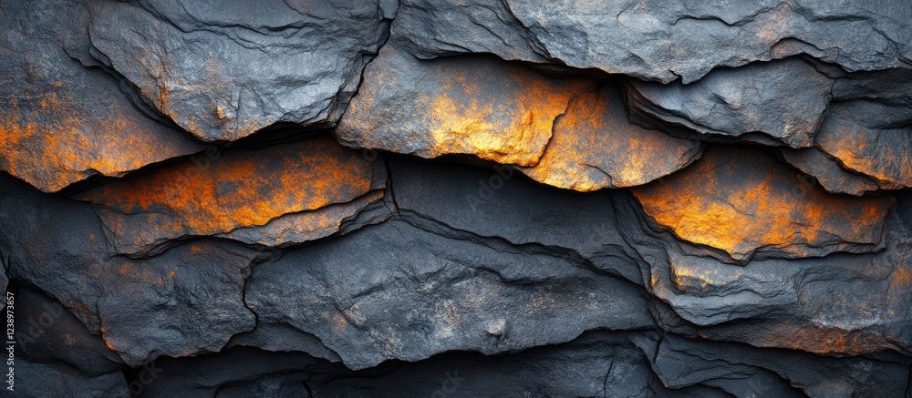 Poster layered rock texture with orange and gray tones suitable for backgrounds and designs copy space