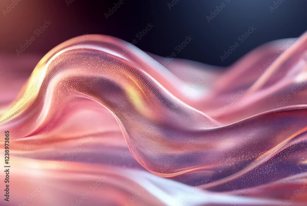 Aufkleber abstract wave of colorful fabric with sparkles in soft focus, ideal for backgrounds in creative and 