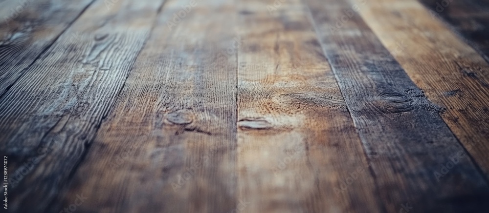 Aufkleber Brown rustic wooden textured surface with natural grain patterns suitable for background use and design applications. Copy Space