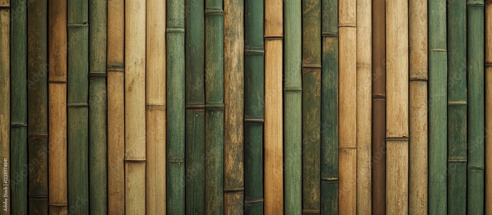 Poster bamboo wall texture background with natural colors and patterns suitable for interior design and env