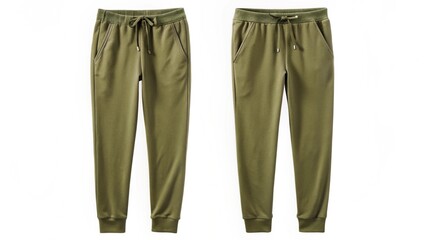 Women's Sweatpants Sport ( Olive ) on white 
