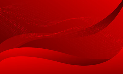 red stripes lines wave curves with gradient abstract background