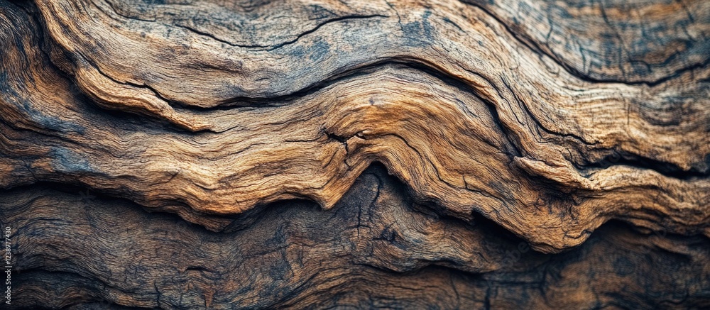 Poster Textured wooden surface with natural patterns and lines suitable for backgrounds or design projects Copy Space