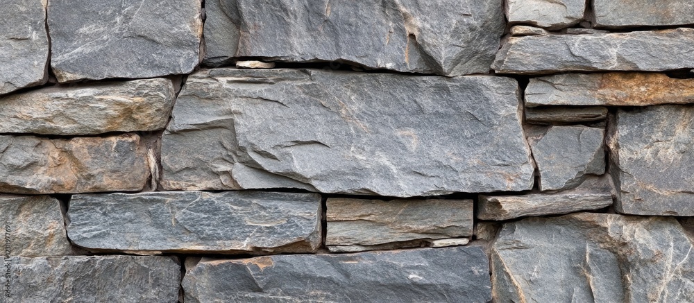Poster gray stone wall texture with uneven layered surface natural rock background with rough edges and ear