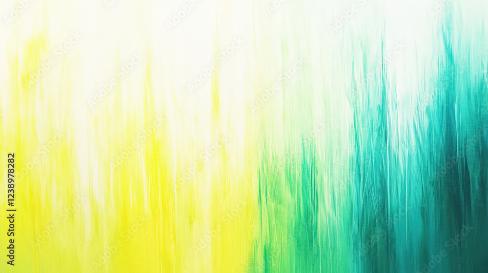 Poster A vibrant display of colors featuring soft transitions from yellow to turquoise, delivering a tranquil and abstract visual experience