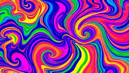 Stunning Colorful Abstract Swirls Graphic Design � Vivid Flow Background