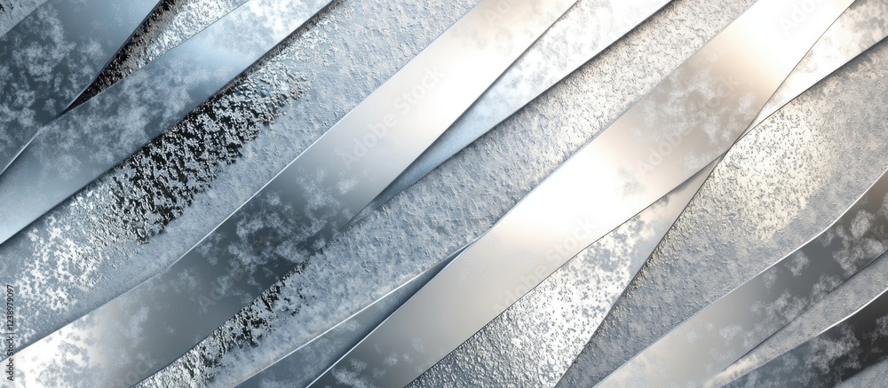 Poster abstract metal texture with reflective surfaces and patterns creating a layered background suitable 