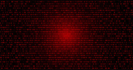 red scam malware matrix falling binary numbers cyber futuristic banner background template