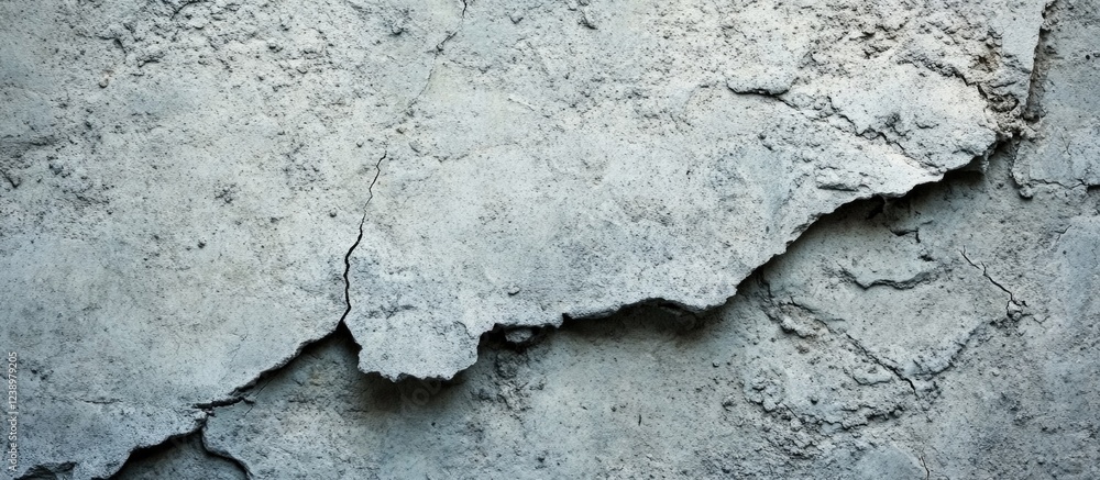 Poster cracked textured concrete wall surface with rough appearance and imperfections ideal for background 