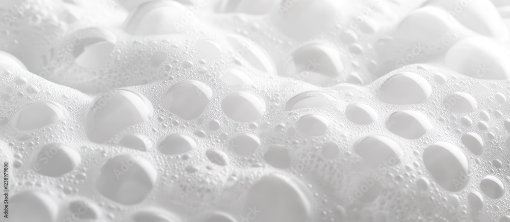 Poster close-up view of soap bubbles with soft focus and textured surface against a light background copy s