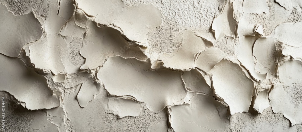 Aufkleber Textured wall surface with peeling paint layers in neutral tones suitable for background design Copy Space