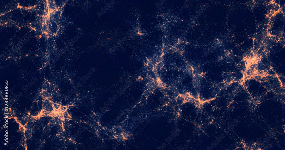 Poster a digital artwork of interconnected dots and lines forming an abstract network