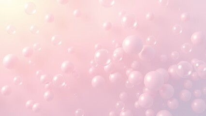 Delicate Pink Bubbles Abstract Background � Gentle Sphere