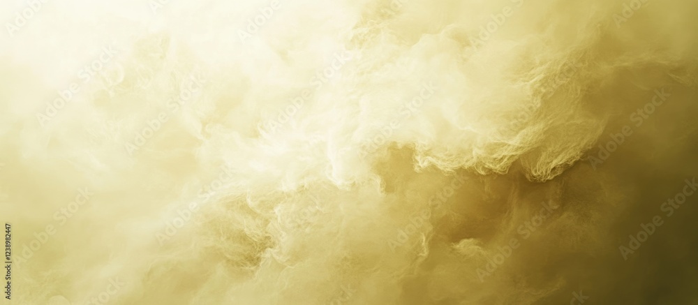 Aufkleber Abstract golden yellow smoky texture background with soft swirling patterns and gradients suitable for various design applications Copy Space