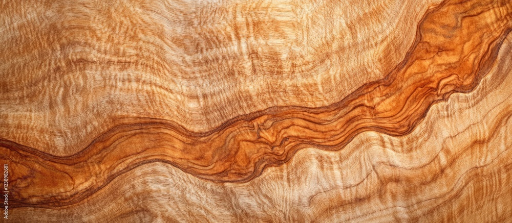 Poster detailed close-up of polished wood grain showcasing natural patterns and textures with rich warm ton