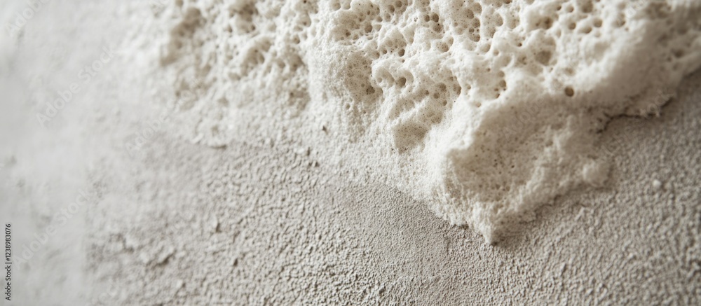 Aufkleber Texture of rough wall surface with residual foam and uneven cement patterns ideal for backgrounds with Copy Space