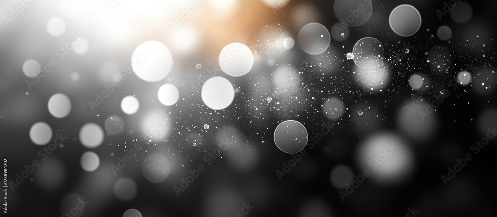 Aufkleber Abstract blur background with white bokeh circles and soft light highlights suitable for various design projects Copy Space
