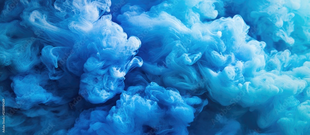 Aufkleber blue abstract smoke texture in artistic swirling pattern with soft gradients and heavy density, suit