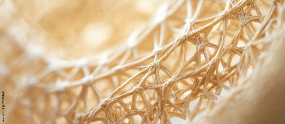 Poster detailed macro shot of woven lattice pattern showcasing intricate texture and soft lighting with neu