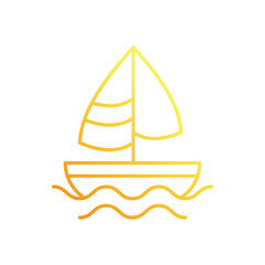 Yacht vector icon