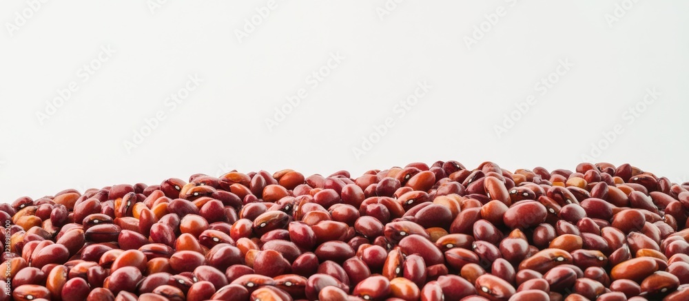Leinwandbilder red kidney beans on white background with copy space for text and design elements