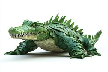 Fototapeta premium Crocodile isolated on white background