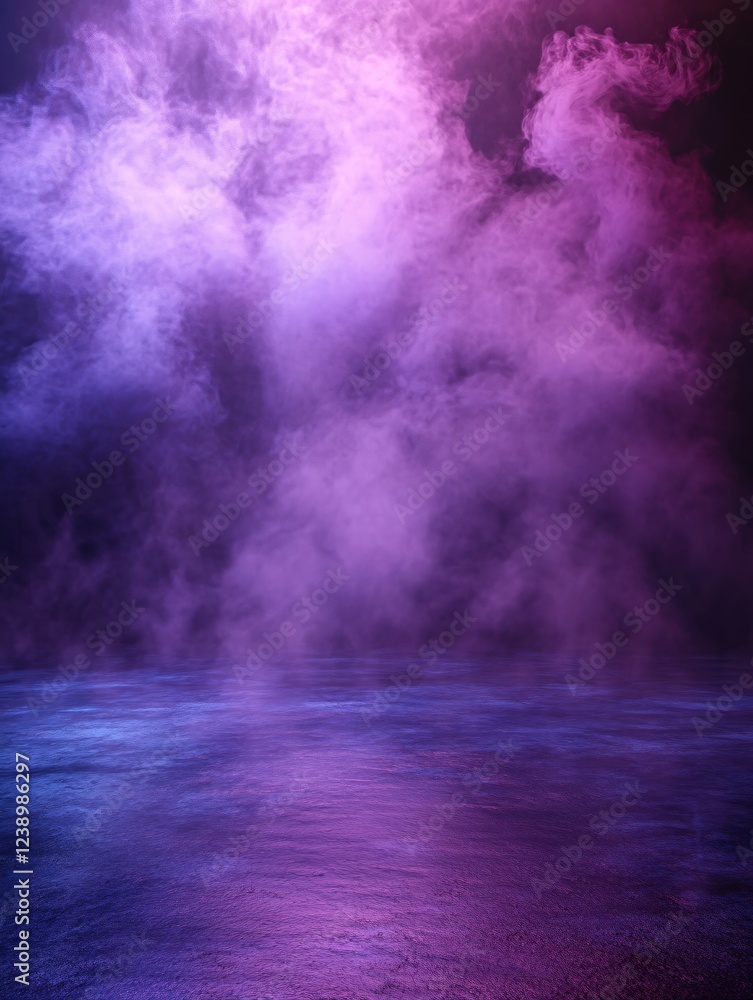Aufkleber ethereal haze above a reflective surface creating a moody and atmospheric abstract scene