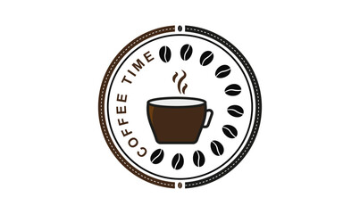 Creative Coffee Time Logo &ndash; Trendy & Minimalist Coffee Branding Design 