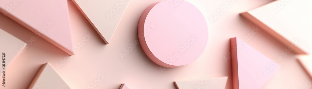 Poster this design showcases a modern abstract background with overlapping pink geometric shapes including 