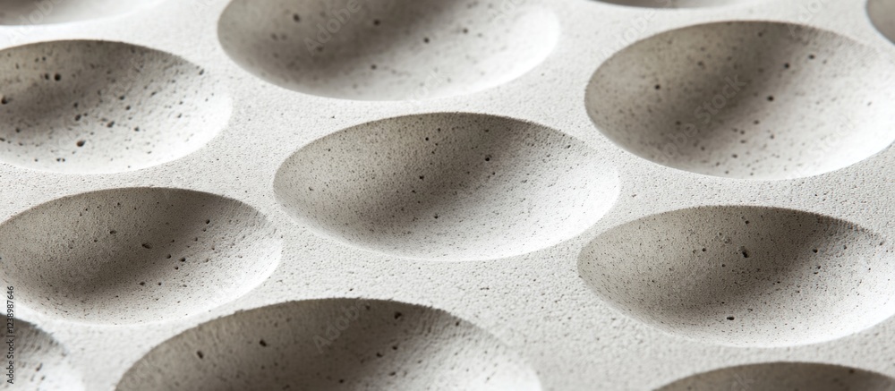 Aufkleber textured concrete surface with circular indentations for design or architectural backgrounds copy sp