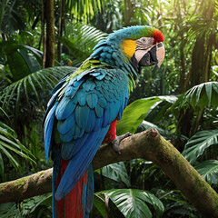 Obraz premium blue and yellow macaw