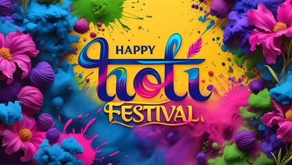 Beautiful Happy holi festival background design