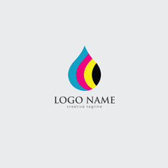 Color drop, cmyk, colorful, flame, color logo template